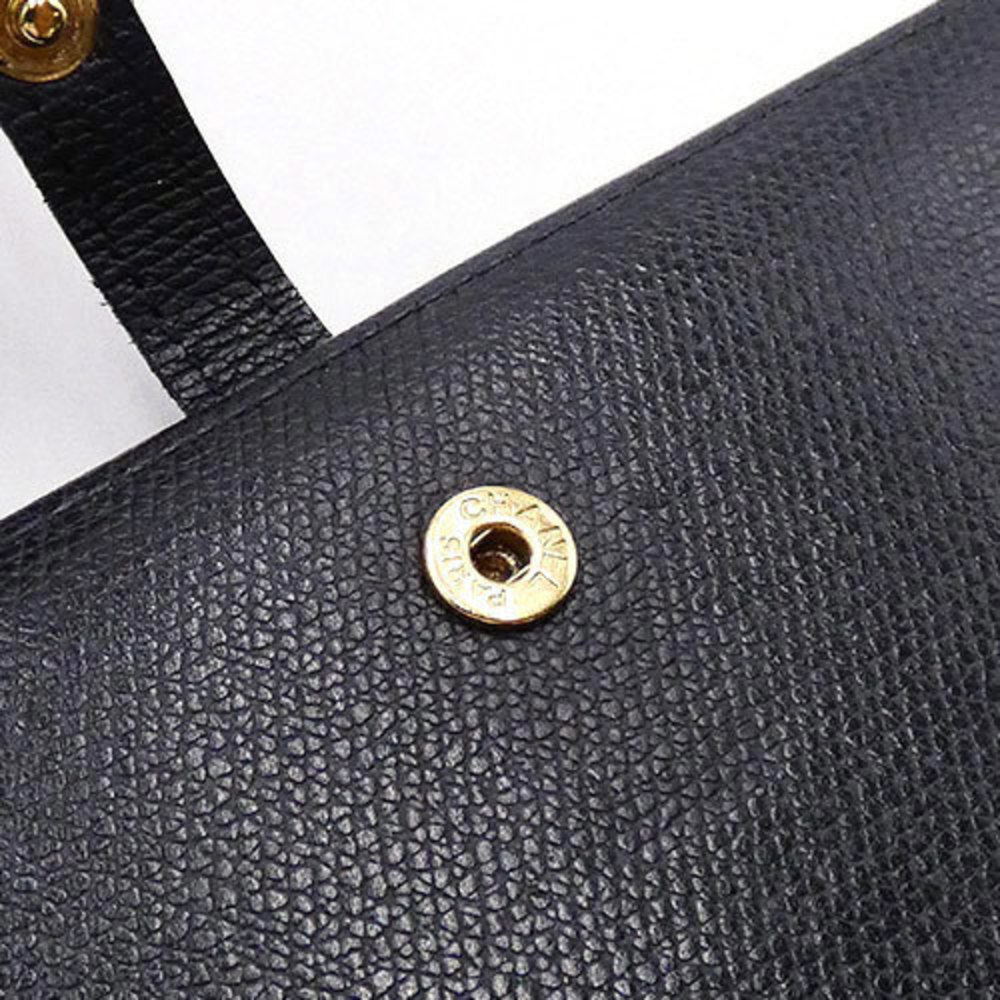 Chanel Wallet Cc Coco Button Biflong Wallet Black - image 7